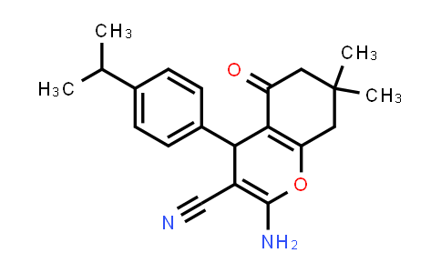 302323-31-5 | 2-Amino-4-(4-isopropylphenyl)-7,7-dimethyl-5-oxo-5,6,7,8-tetrahydro-4H-chromene-3-carbonitrile