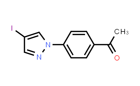 CAS No. 1341829-72-8, 1-(4-(4-Iodo-1h-pyrazol-1-yl)phenyl)ethan-1-one