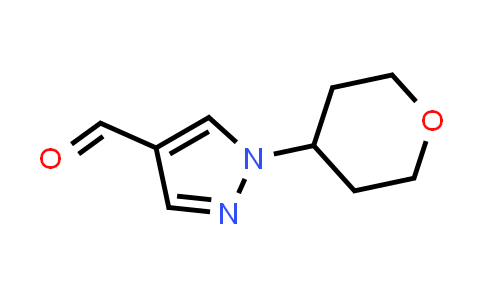 CAS No. 1342469-23-1, 1-(Tetrahydro-2H-pyran-4-yl)-1H-pyrazole-4-carbaldehyde