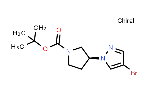 CAS No. 1357384-35-0, (S)-3-(4-溴-1H-吡唑-1-基)吡咯烷-1-羧酸叔丁酯