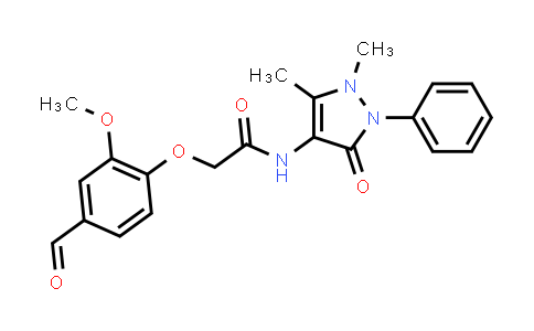 DY829899 | 838379-75-2 | n-(1,5-二甲基-3-氧代-2-苯基-2,3-二氢-1h-吡唑-4-基)-2-(4-甲酰基-2-甲氧基苯氧基)乙酰胺