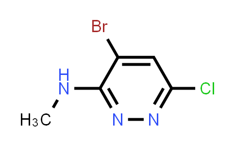 CAS No. 1396762-26-7, 4-Bromo-6-chloro-N-methylpyridazin-3-amine