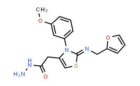 556006-97-4 | 2-(2-((呋喃-2-基甲基)亚氨基)-3-(3-甲氧基苯基)-2,3-二氢噻唑-4-基)乙酰肼