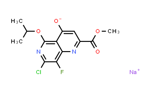 2763160-61-6 | 7-氯-8-氟-5-异丙氧基-2-(甲氧羰基)-1,6-萘吡啶-4-酸钠