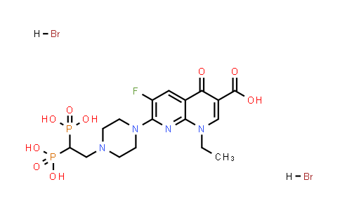 434341-03-4 | 7-(4-(2,2-二膦酰基乙基)哌嗪-1-基)-1-乙基-6-氟-4-氧代-1,4-二氢-1,8-萘啶-3-羧酸二氢