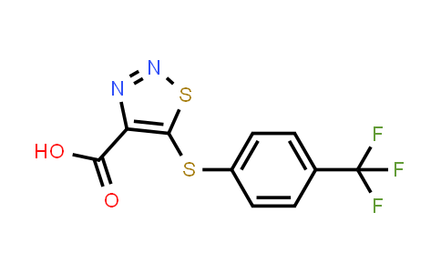 338982-07-3 | 5-((4-(Trifluoromethyl)phenyl)thio)-1,2,3-thiadiazole-4-carboxylic acid