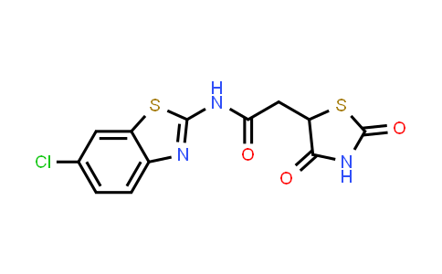 CAS No. 880301-25-7, N-(6-氯苯并[d]噻唑-2-基)-2-(2,4-二氧噻唑烷-5-基)乙酰胺