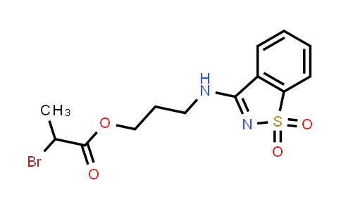 591213-01-3 | 3-((1,1-Dioxidobenzo[d]isothiazol-3-yl)amino)propyl 2-bromopropanoate