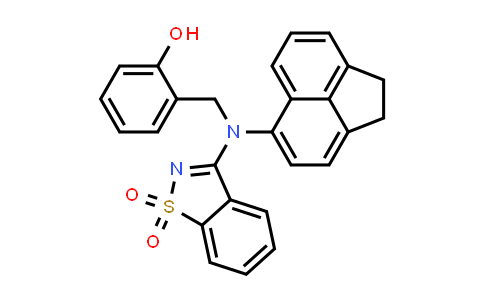 CAS No. 433971-12-1, 3-((1,2-二氢萘基-5-基)(2-羟基苄基)氨基)苯并[d]异噻唑1,1-二氧化物