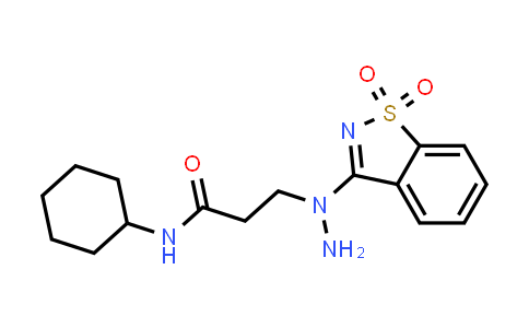 CAS No. 309735-77-1, N-环己基-3-(1-(1,1-二氧化苯并[d]异噻唑-3-基)肼基)丙酰胺