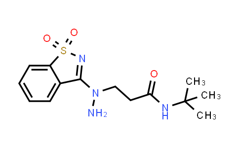 DY831326 | 299923-38-9 | N-(tert-butyl)-3-(1-(1,1-dioxidobenzo[d]isothiazol-3-yl)hydrazinyl)propanamide