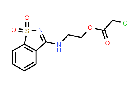 CAS No. 591212-93-0, 2-[(1,1-二氧化-1,2-苯并异噻唑-3-基)氨基]乙基2-氯乙酸