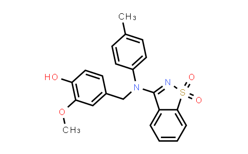 433941-92-5 | 3-((4-Hydroxy-3-methoxybenzyl)(p-tolyl)amino)benzo[d]isothiazole 1,1-dioxide