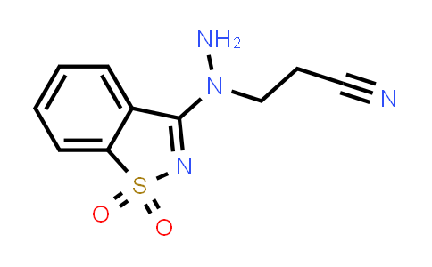 DY831333 | 114997-77-2 | 3-(1-(1,1-Dioxidobenzo[d]isothiazol-3-yl)hydrazinyl)propanenitrile