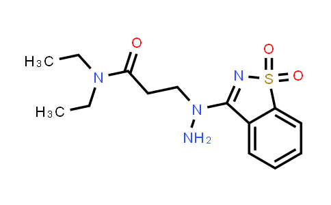 DY831341 | 299920-43-7 | 3-(1-(1,1-Dioxidobenzo[d]isothiazol-3-yl)hydrazinyl)-N,N-diethylpropanamide