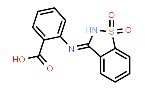 CAS No. 108950-06-7, 2-((1,1-二氧代苯并[d]异噻唑-3(2H)-亚基)氨基)苯甲酸
