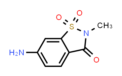 CAS No. 1026295-49-7, 6-氨基-2-甲基苯并[d]异噻唑-3(2H)-酮1,1-二氧化物