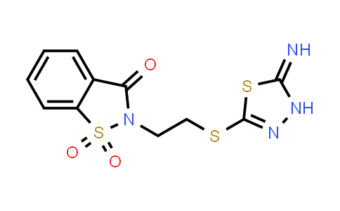 DY831390 | 823831-07-8 | 2-（2-[（5-氨基-1,3,4-噻二唑-2-基）硫基]乙基）-1,2-苯并异噻唑-3（2H）-酮1,1-二氧化物