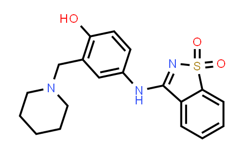 DY831399 | 296791-77-0 | 3-((4-Hydroxy-3-(piperidin-1-ylmethyl)phenyl)amino)benzo[d]isothiazole 1,1-dioxide