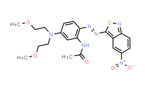 CAS No. 105076-77-5, N-(5-(双(2-甲氧基乙基)氨基)-2-((5-硝基苯并[c]异噻唑-3-基)二氮烯基)苯基)乙酰胺