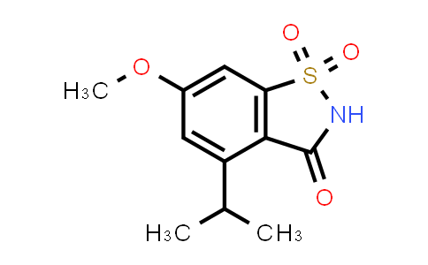 CAS No. 142577-01-3, 4-异丙基-6-甲氧基苯并[d]异噻唑-3(2H)-酮 1,1-二氧化物