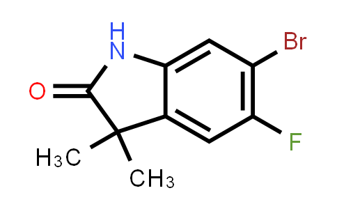 CAS No. 1379313-54-8, 6-Bromo-5-fluoro-3,3-dimethylindolin-2-one