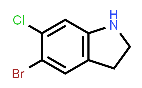 CAS No. 1368146-95-5, 5-Bromo-6-chloro-2,3-dihydro-1h-indole