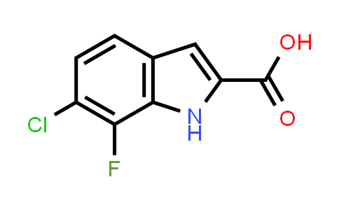 CAS No. 259860-07-6, 6-Chloro-7-fluoro-1H-indole-2-carboxylic acid