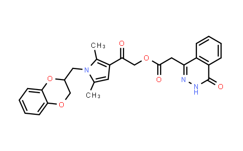 791605-06-6 | 2-{1-[(2,3-dihydro-1,4-benzodioxin-2-yl)methyl]-2,5-dimethyl-1h-pyrrol-3-yl}-2-oxoethyl 2-(4-oxo-3,4-dihydrophthalazin-1-yl)acetate