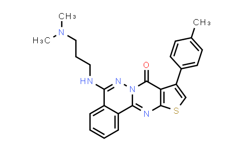 MC832056 | 496025-08-2 | 5-((3-(Dimethylamino)propyl)amino)-9-(p-tolyl)-8h-thieno[2',3':4,5]pyrimido[2,1-a]phthalazin-8-one