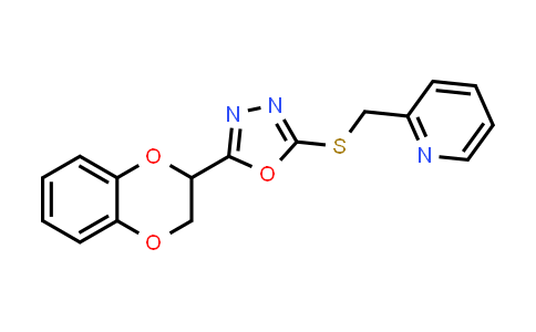 MC832219 | 1170600-77-7 | 2-(2,3-Dihydrobenzo[b][1,4]dioxin-2-yl)-5-((pyridin-2-ylmethyl)thio)-1,3,4-oxadiazole