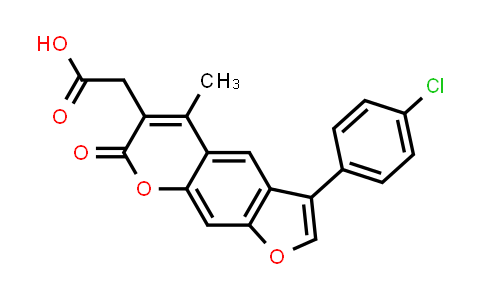664366-15-8 | 2-(3-(4-Chlorophenyl)-5-methyl-7-oxo-7h-furo[3,2-g]chromen-6-yl)acetic acid