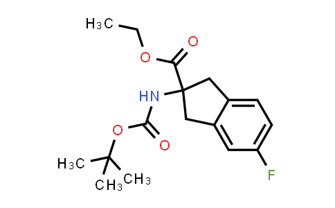 MC832902 | 1416440-28-2 | Ethyl 2-((tert-butoxycarbonyl)amino)-5-fluoro-2,3-dihydro-1H-indene-2-carboxylate