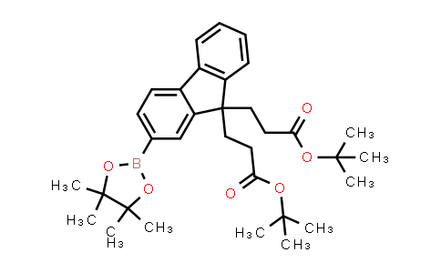 1067250-02-5 | Di-tert-butyl 3,3'-(2-(4,4,5,5-tetramethyl-1,3,2-dioxaborolan-2-yl)-9H-fluorene-9,9-diyl)dipropanoate