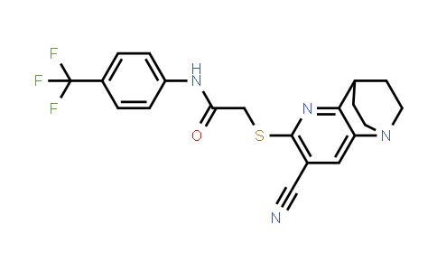 MC833178 | 728003-20-1 | 2-((7-Cyano-3,4-dihydro-2H-1,4-ethano-1,5-naphthyridin-6-yl)thio)-N-(4-(trifluoromethyl)phenyl)acetamide