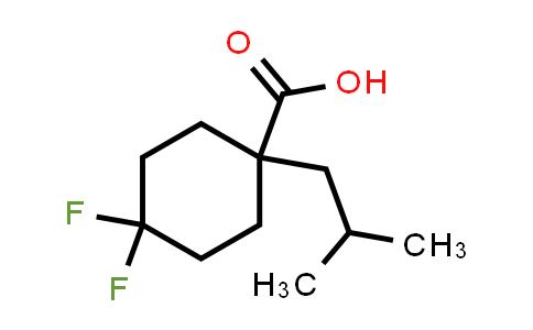 CAS No. 1380300-79-7, 4,4-Difluoro-1-isobutylcyclohexane-1-carboxylic acid