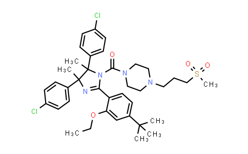 1313611-29-8 | (2-(4-(叔丁基)-2-乙氧基苯基)-4,5-二(4-氯苯基)-4,5-二甲基-4,5-二氢-1H-咪唑-1-基)(4-(3-(甲基磺酰基)丙基)哌嗪-1-基)甲酮