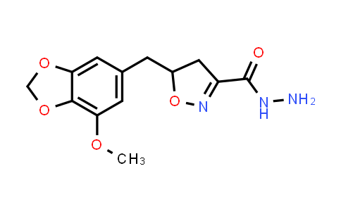 924871-60-3 | 5-((7-Methoxybenzo[d][1,3]dioxol-5-yl)methyl)-4,5-dihydroisoxazole-3-carbohydrazide