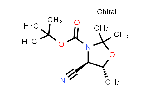 MC834371 | 943147-84-0 | (4R,5R)-tert-Butyl 4-cyano-2,2,5-trimethyloxazolidine-3-carboxylate