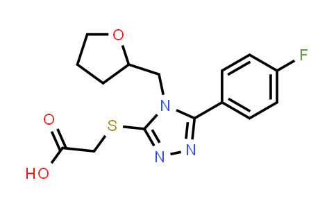 741731-81-7 | 2-((5-(4-Fluorophenyl)-4-((tetrahydrofuran-2-yl)methyl)-4H-1,2,4-triazol-3-yl)thio)acetic acid