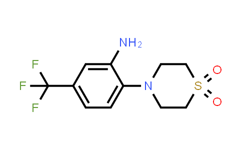 861881-11-0 | 4-[2-amino-4-(trifluoromethyl)phenyl]-1lambda6-thiomorpholine-1,1-dione