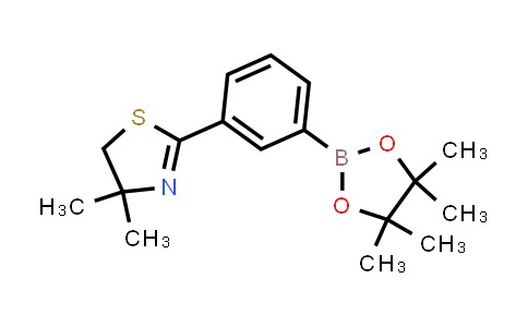 MC834743 | 2434716-29-5 | 4,4-Dimethyl-2-(3-(4,4,5,5-tetramethyl-1,3,2-dioxaborolan-2-yl)phenyl)-4,5-dihydrothiazole