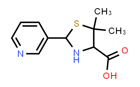 MC834748 | 93363-19-0 | 5,5-二甲基-2-(吡啶-3-基)噻唑烷-4-羧酸