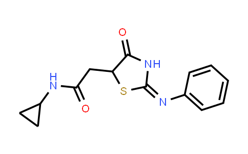 871909-80-7 | n-Cyclopropyl-2-[4-oxo-2-(phenylimino)-1,3-thiazolidin-5-yl]acetamide