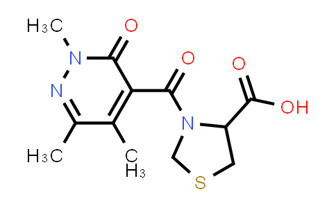 CAS No. 1218015-86-1, 3-(2,5,6-Trimethyl-3-oxo-2,3-dihydropyridazine-4-carbonyl)-1,3-thiazolidine-4-carboxylic acid