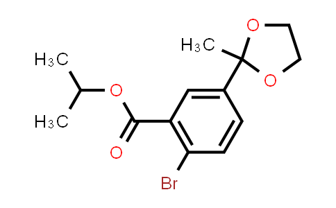 1951438-90-6 | Isopropyl 2-bromo-5-(2-methyl-1,3-dioxolan-2-yl)benzoate