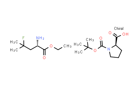 2673270-35-2 | (S)-ethyl 2-amino-4-fluoro-4-methylpentanoate (R)-1-(tert-butoxycarbonyl)pyrrolidine-2-carboxylate