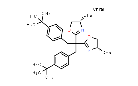 2757082-32-7 | (4S,4'S)-2,2'-(1,3-Bis(4-(tert-butyl)phenyl)propane-2,2-diyl)bis(4-methyl-4,5-dihydrooxazole)