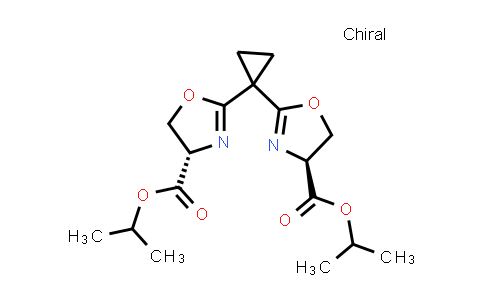 2328083-86-7 | Diisopropyl 2,2'-(cyclopropane-1,1-diyl)(4S,4'S)-bis(4,5-dihydrooxazole-4-carboxylate)