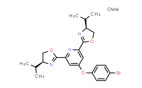 862183-13-9 | 4-(4-Bromophenoxy)-2,6-bis[(4S)-4,5-dihydro-4-(1-methylethyl)-2-oxazolyl]pyridine